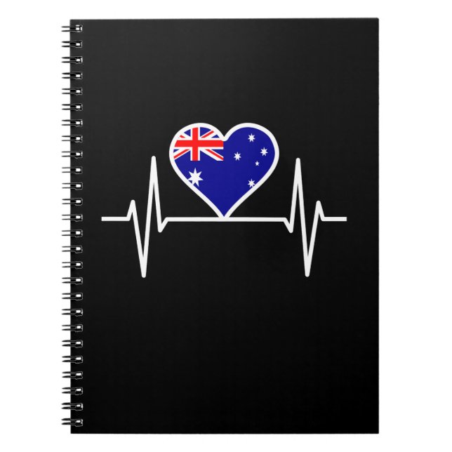 Caderno Espiral Pulso de Sinalizador da Austrália (Frente)