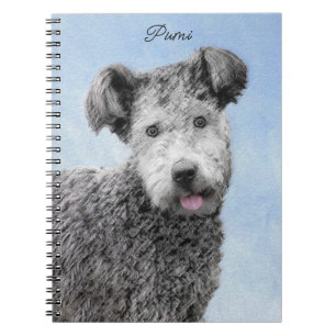 Caderno Espiral Pumi Painting - Bela Arte Cachorra Original