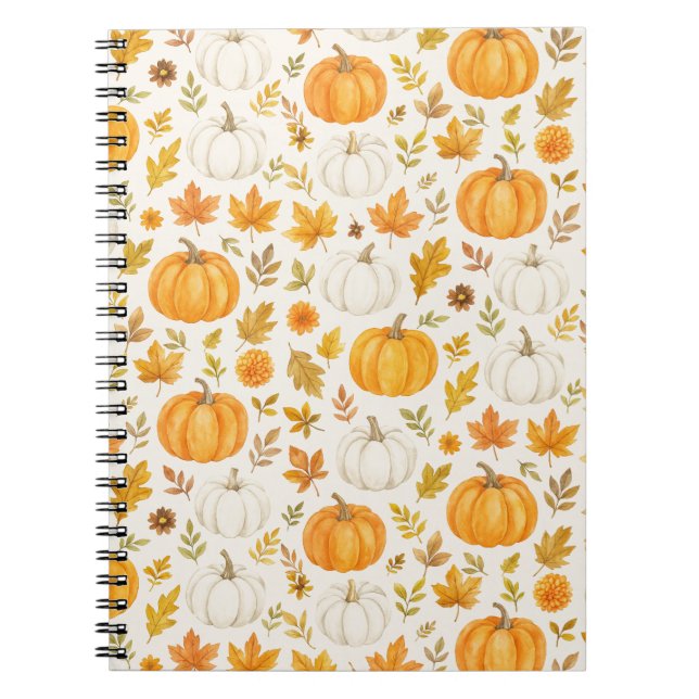 Caderno Espiral Pumpkin Bonito | Ação de Graças (Frente)