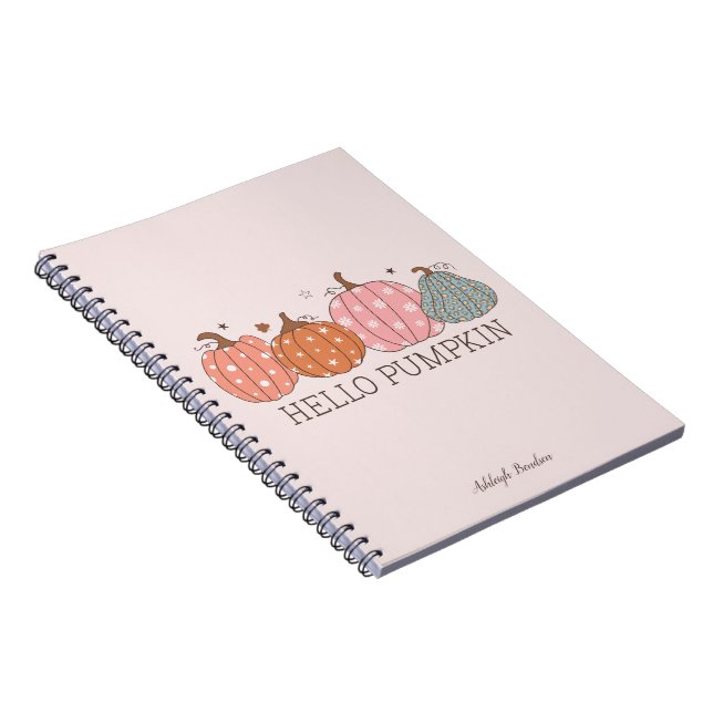 Caderno Espiral Pumpkin de Alô Bonito Personalizado (Lado Direito)