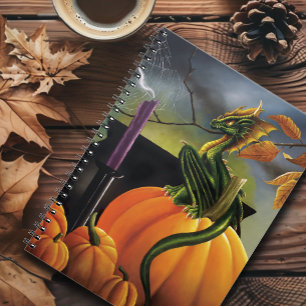 Caderno Espiral Pumpkin Dragon Cauldron Halloween
