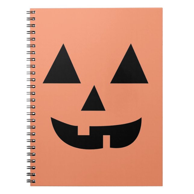 Caderno Espiral Pumpkin Face Halloween (Frente)
