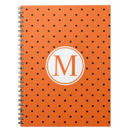 Caderno Espiral Pumpkin Inspirou o Monograma do Dia das Bruxas | L