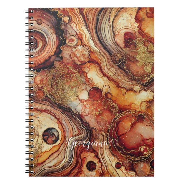 Caderno Espiral Pumpkin Personalizado Roca de Álcool Automático (Frente)