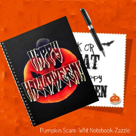 Caderno Espiral Pumpkin Scare-Wht