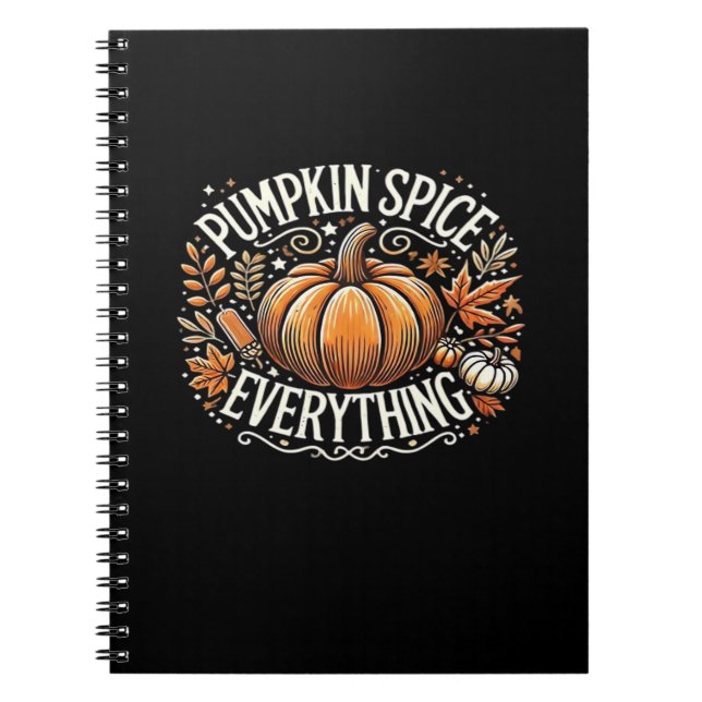 Caderno Espiral Pumpkin Spice All Slogan Cote (Frente)