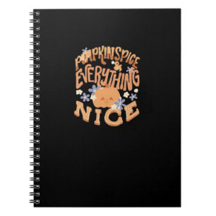 Caderno Espiral Pumpkin Spice E Tudo O Que É Básico Slogan