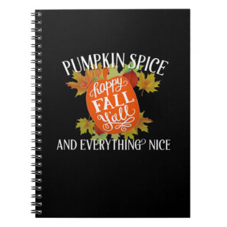 Caderno Espiral Pumpkin Spice E Tudo O Que É Legal Cai Clássico