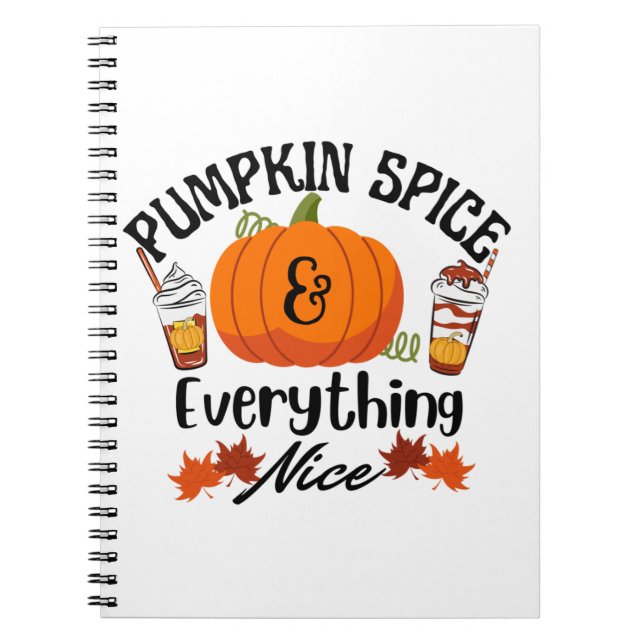 Caderno Espiral Pumpkin Spice Tudo Legal (Frente)