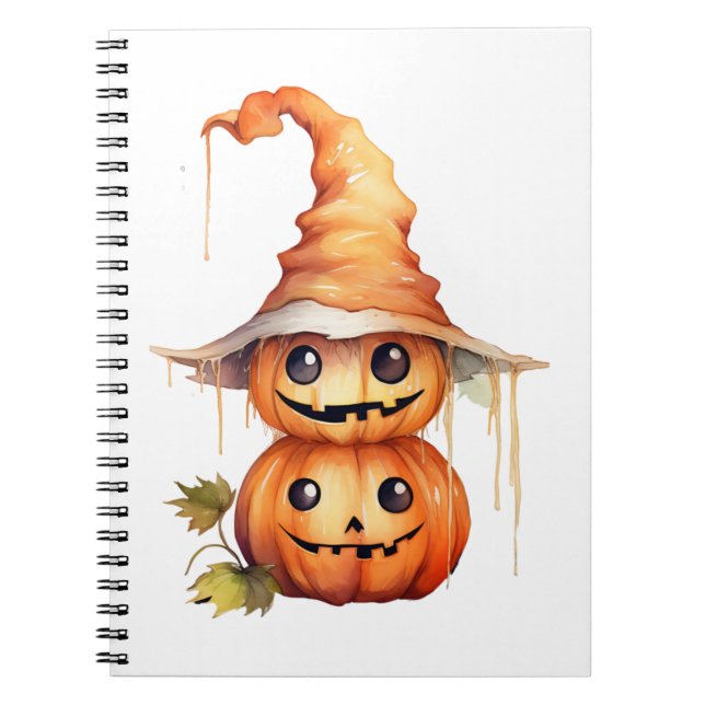 Caderno Espiral Pumpkins Sticker (Frente)