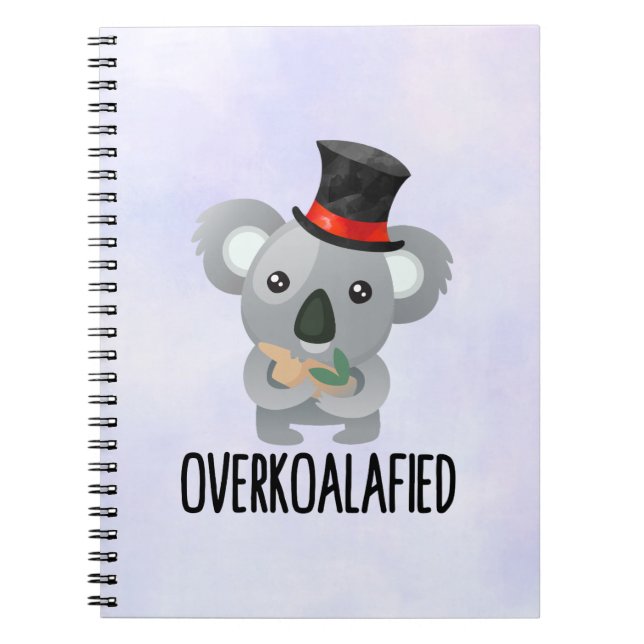 Caderno Espiral Pun Cute Koala Superkoalaficado (Frente)
