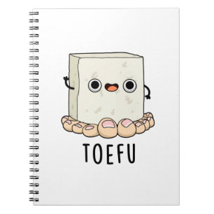 Caderno Espiral Pun do Tofu Engraçado 