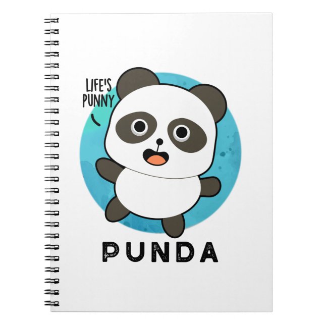 Caderno Espiral Punda Panda Engraçado Pun Animal (Frente)