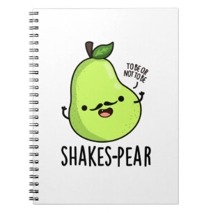 Caderno Espiral Punhado de Fruta Pera Divertida de Shakes-pear