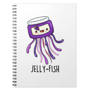 Caderno Espiral Punho de Janela de Geléia Engraçada de Água-viva