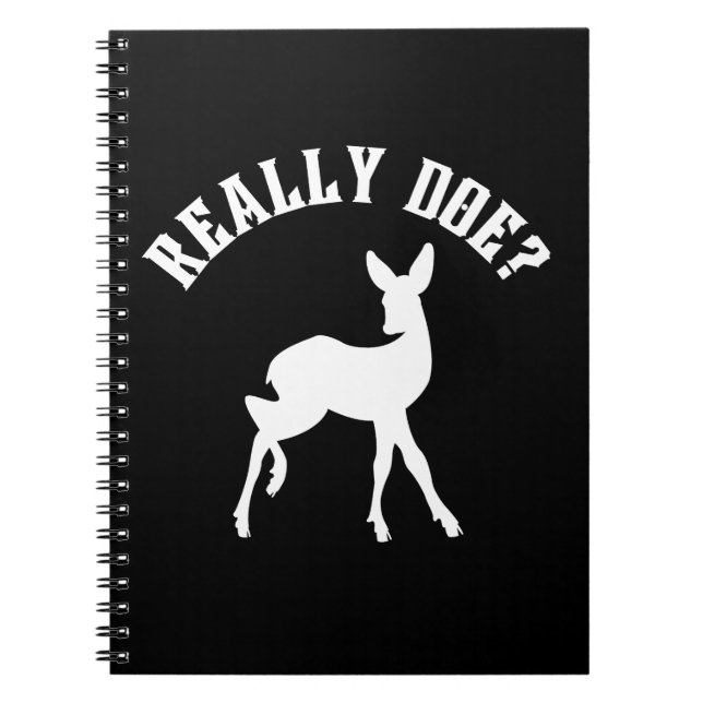 Caderno Espiral Punição Animal Engraçada Realmente Cerva (Frente)