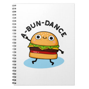 Caderno Espiral Punição de Dança Abundante Hambúrguer Engraçado