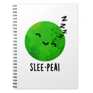 Caderno Espiral Punição de Ervilha Dormindo Engraçada Slee-pea