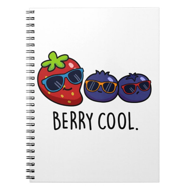 Caderno Espiral Punição de Morango Azul Berry Legal e Divertida  (Frente)