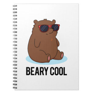 Caderno Espiral Punição de Urso Marrom Engraçado Beary Legal