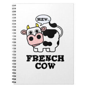 Caderno Espiral Punição engraçada de vaca francesa