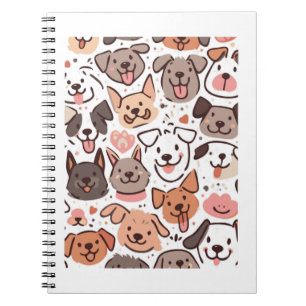 Caderno Espiral Puppies Felizes e Cutes Padrão 1