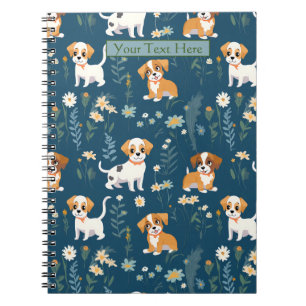 Caderno Espiral Puppy Personalizado Adorável