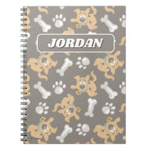 Caderno Espiral Puppy Scooby-Doo Bone & Paw Print Patterno
