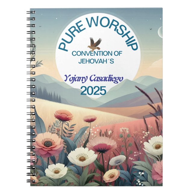 Caderno Espiral Pure Worship 2025 Convention Of Jehovah's (Frente)