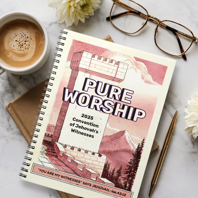 Caderno Espiral Pure Worship Convention 2025 JW Custom Gift Spiral (Criador carregado)