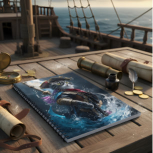 Caderno Espiral Purfect Pirates: Pirata Whimsical Cat