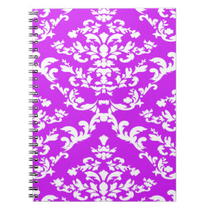 Caderno Espiral Púrpura Damask Mod Ousado