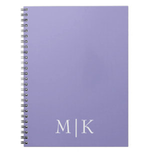 Caderno Espiral Púrpura e branca Monograma moderno