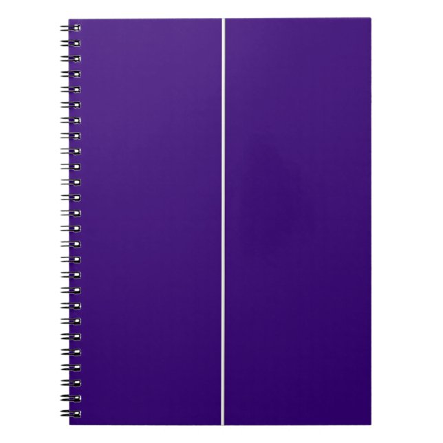Caderno Espiral Púrpura e Branco PERSONALIZADA (Frente)