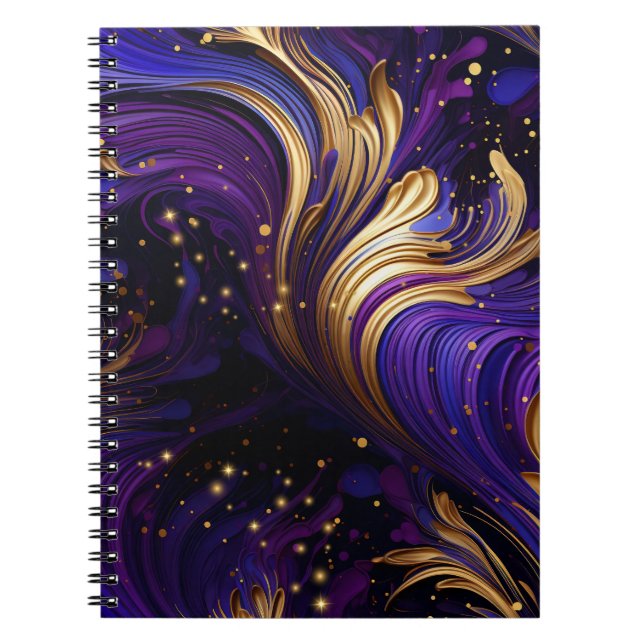 Caderno Espiral Púrpura e Dourada (Frente)