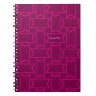 Caderno Espiral Púrpura e Pinks para Mulheres em Tecnologia
