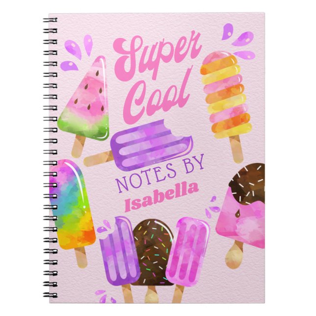 Caderno Espiral Púrpura Rosa Super Legal, Púrpura Personalizada (Frente)