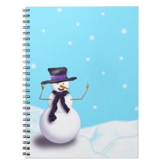 Caderno Espiral Púrpura Snowman