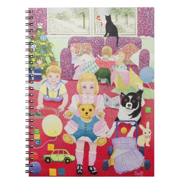 Caderno Espiral Pyjamas do Natal do ursinho (Frente)