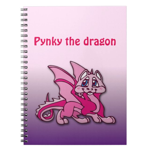 Caderno Espiral Pynky, o dragão (Frente)