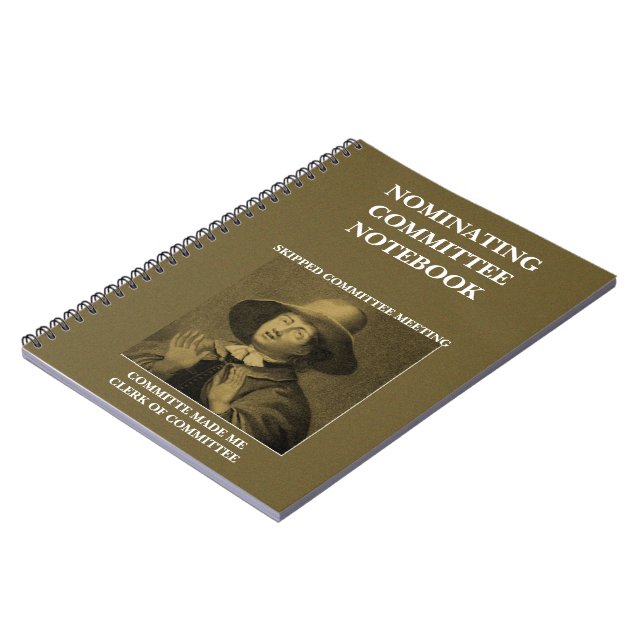 Caderno Espiral Quacre de nomeação engraçado Meme do comitê (Left Side)