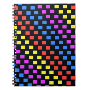 Caderno Espiral Quadrados coloridos