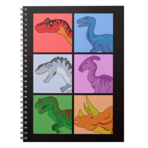 Caderno Espiral Quadrados do dinossauro