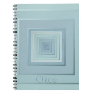 Caderno Espiral Quadrados Geométricos Elegantes