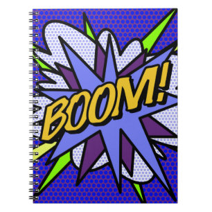Caderno Espiral Quadrinho Legal Divertido e Maneiro no Estilo Retr