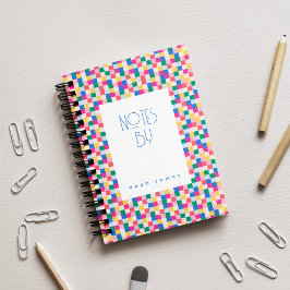 Caderno Espiral Quadro de blocos multicores para reprodução