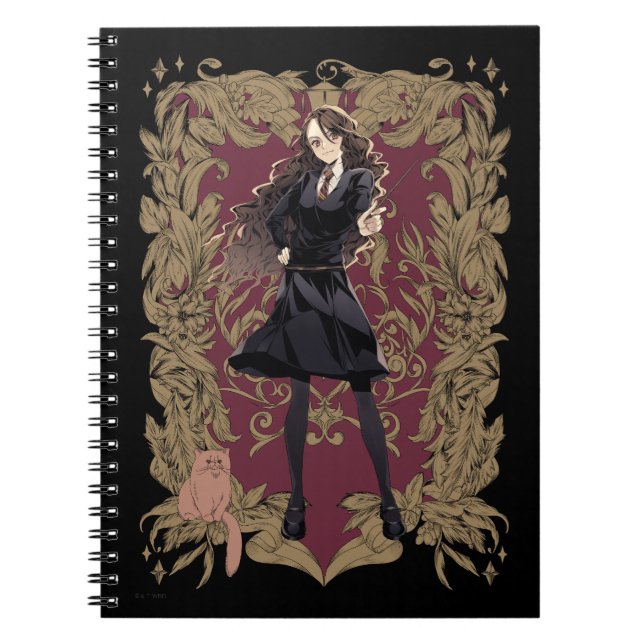 Caderno Espiral Quadro de Ornamentado Hermione Granger (Frente)