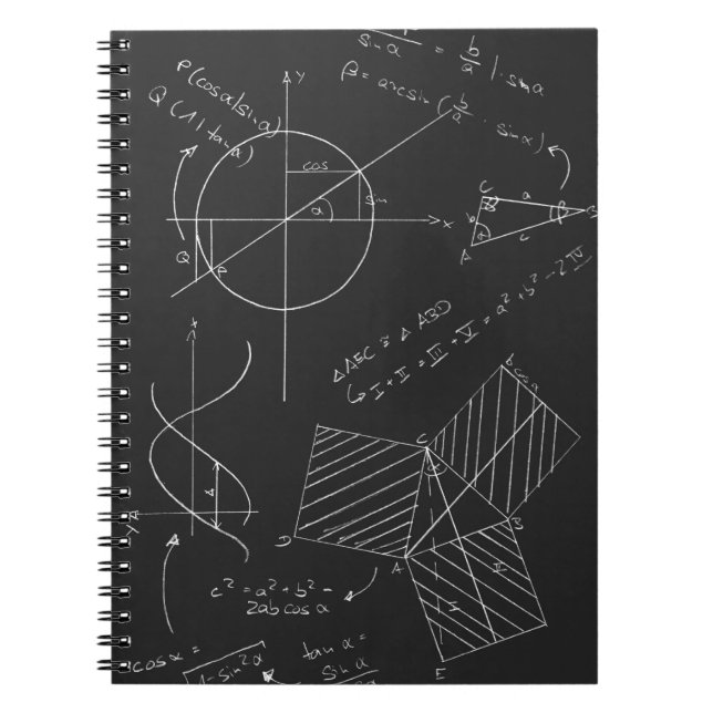 Caderno Espiral Quadro-negro da matemática (Frente)