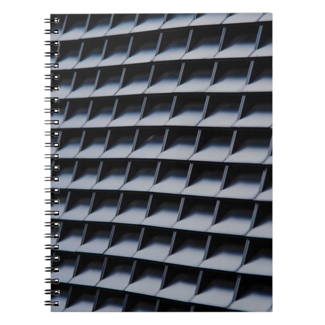 Caderno Espiral Quadro plástico preto (Frente)