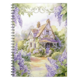 Caderno Espiral Quaint Cottage com Lilacs